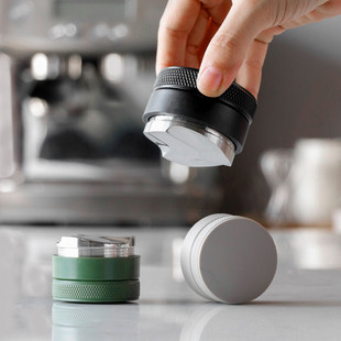 不锈钢压粉器一字三叶布粉器51mm53mm马卡龙压粉锤58mm咖啡压粉座