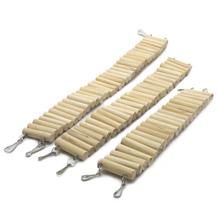 鹦鹉仓鼠圆木 玩具 原木栈道楼梯云梯啃咬实木款