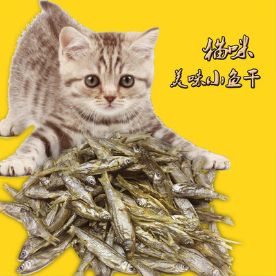 猫粮零食小鱼干无盐淡水纯天然肉条新鲜磨牙成年幼猫罐头奖励训练