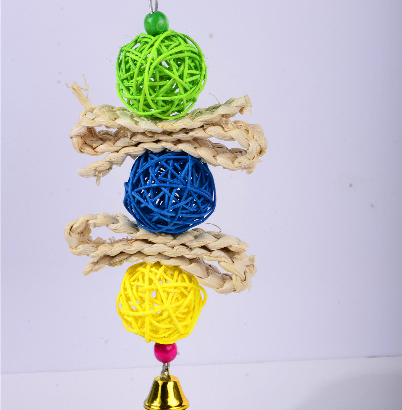 鹦鹉玩具  宠物鸟类啃咬玩耍虎皮牡丹藤球玩具 玉米皮藤球串,宠物/宠物食品及用品,鸟玩具,淘宝优惠券,粉丝福利购,淘宝优惠卷