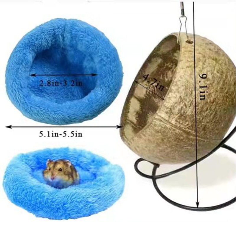 2024热销仓鼠窝 豚鼠金丝熊吊窝棉睡房椰壳玩具 秋千摇床保暖藤窝,宠物/宠物食品及用品,窝,淘宝优惠券,粉丝福利购,淘宝优惠卷