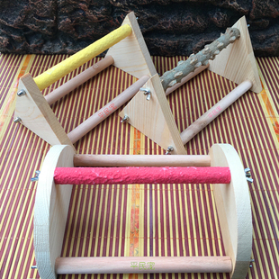 便携式鹦鹉站架 桌面站架训练鹦鹉玩具用品 不锈钢遛鸟站架鸟架子