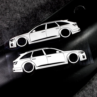 适用于新款21款奥迪a6 allroad B9贴纸车窗玻璃装饰行李箱改装贴