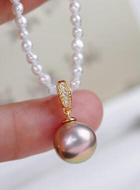 DIY手工制作珍珠项坠不含珍珠多功能开口吊坠银饰 s925纯银配件