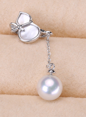 DIY手工制作珍珠项坠不含珍珠套装葫芦银饰 s925纯银多功能配件