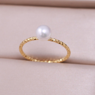 s925纯银戒指环 银饰简单可调节珍珠戒指托 DIY手工制作银配件