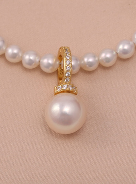 DIY手工制作珍珠项坠不含珠奶嘴开口多功能吊坠银饰 s925纯银配件