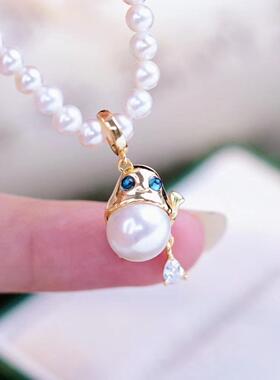 DIY手工制作珍珠项坠不含珍珠多功能开口吊坠银饰 s925纯银配件