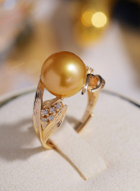 s925纯银银饰戒指配件珍珠饰品diy手工制作微镶开口调节戒指空托