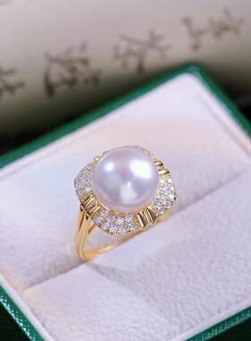 s925纯银戒指环 银饰开口可调节珍珠戒指托DIY手工制作银配件空托