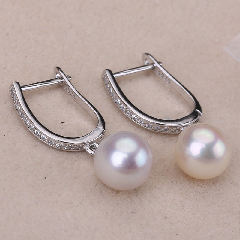 s925纯银银饰耳钉耳扣配件 珍珠饰品diy手工制作耳饰一对耳钉