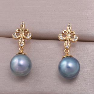 s925纯银银饰耳钉耳坠配件 珍珠饰品diy手工制作耳饰一对耳钉