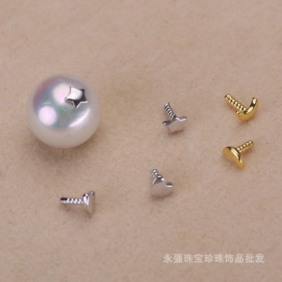 月亮爱心款堵头单个银饰