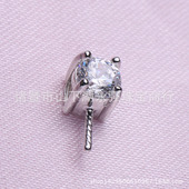 DIY珍珠银配件半成品手工制作 王妃款 s925纯银吊坠托 珍珠项坠托