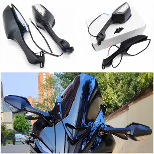 赛600赛800赛921摩托车改装 可折叠带灯大牛后视镜 25款 适用钱江22
