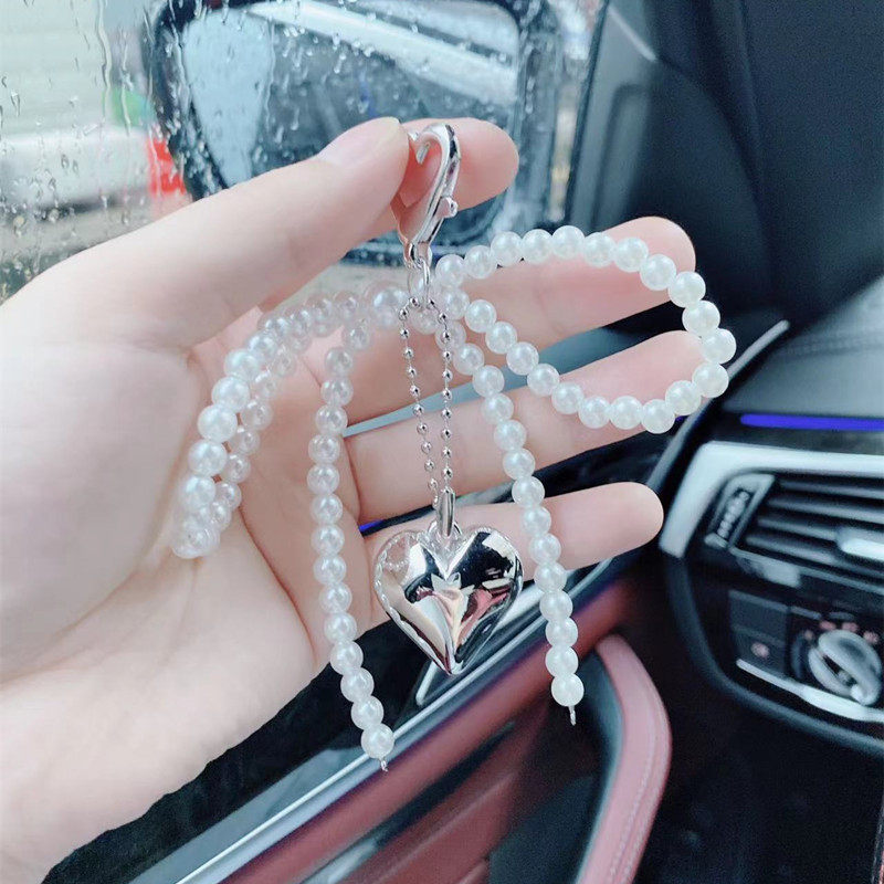 韩系chic新款甜美珍珠蝴蝶结银爱心吊坠车钥匙扣AirPods挂件手机,服饰配件/皮带/帽子/围巾,包挂件,淘宝优惠券,粉丝福利购,淘宝优惠卷