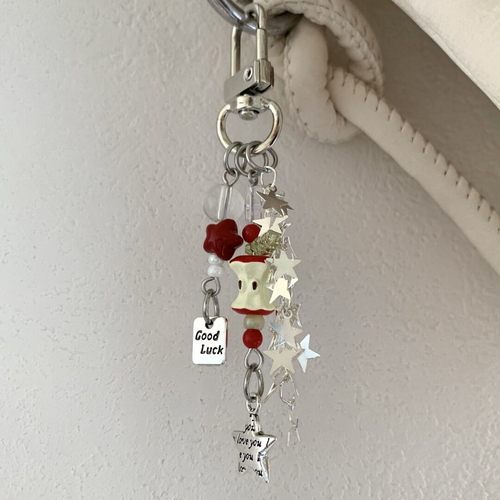【一片星星红果】ccd挂绳手作串珠自制少女心ins手机链咕本包挂件