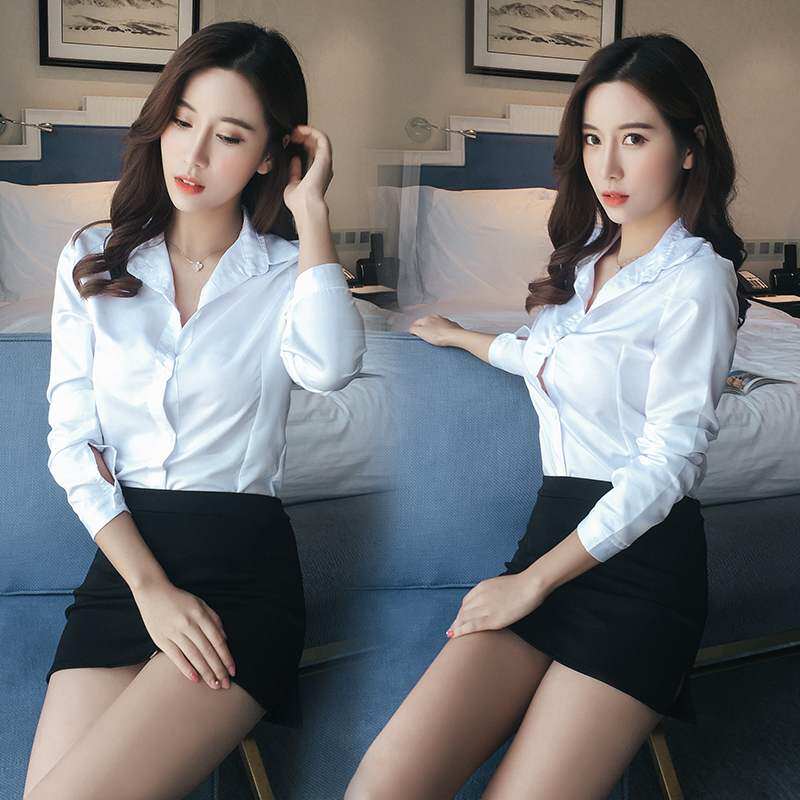 ol女秘书学生超短裙制服诱惑包股裙短包臀性感老师衬衫夜店职业装
