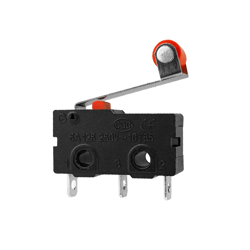 微动开关ss-5gl2小型行程限位开关 3脚带柄滚轮轻触按键按钮开关