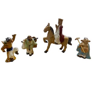 西游记唐僧孙悟空猪八戒沙僧四师徒陶瓷人物摆件假山盆景园林装饰