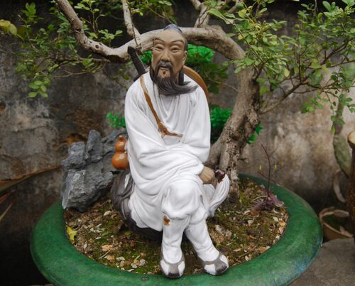 吕洞滨仙风道骨造景书台摆件
