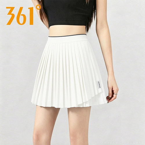361°运动百褶短裙女款2026夏季新款透气运动风半身裙562624003B
