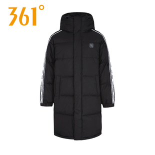 361中长款羽绒服男2025官旗冬季新款连帽加厚保暖羽绒大衣外套男