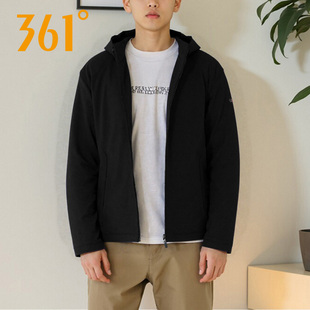 361度男式风衣外套连帽短款吸湿排汗运动针织上衣春季552534012A