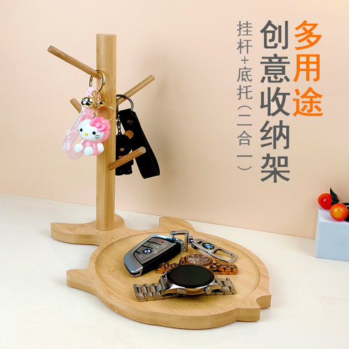 全竹玄关收纳架实惠多用途多功能