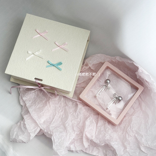 创意蝴蝶结礼物盒首饰包装盒磁吸高级感女生ins风纸盒小号空盒子