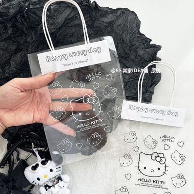 高颜值凯蒂猫透明手提袋