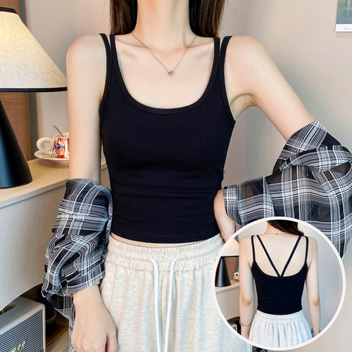 U领一体式吊带背心女内搭