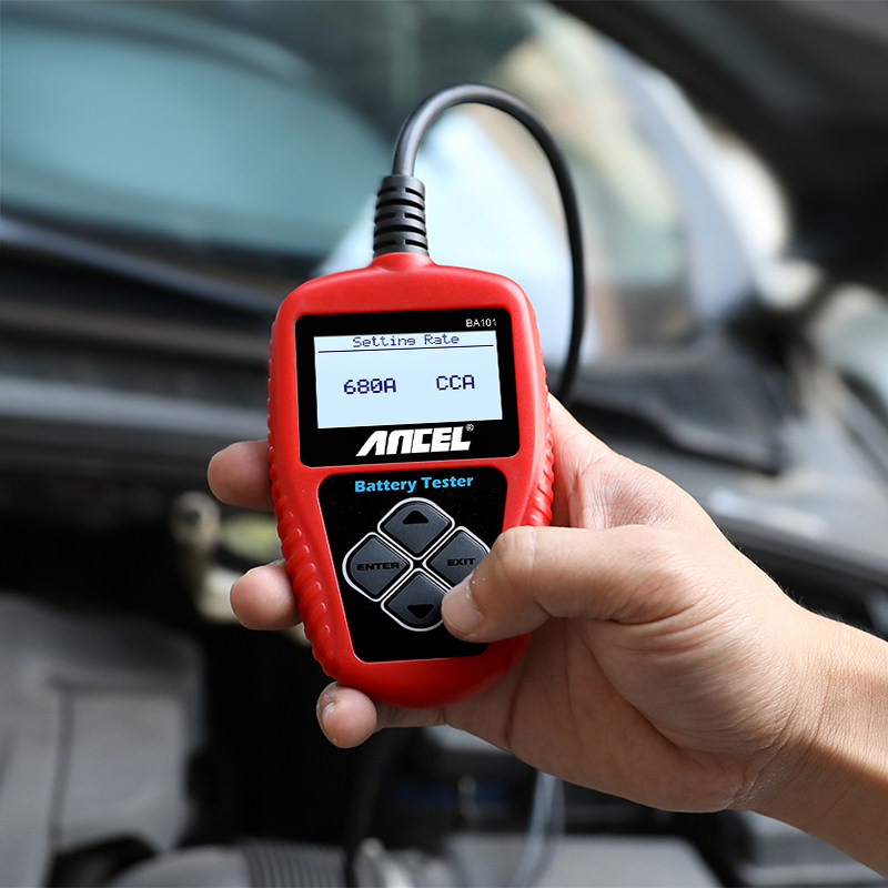 ANCEL BA101 자동차 배터리 테스터 배터리 측정기 12V 배터리 수명 시작 테스트 분석