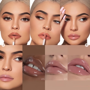 水光玻璃唇釉欧美嘟嘟唇妆丰唇蜜唇油滋润保湿唇彩透明口红珠光闪