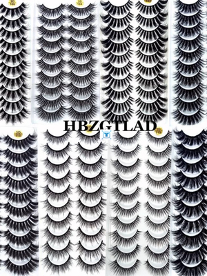 NEW 3/5/10 pairs 100% Real Mink Eyelashes 3D Natural False
