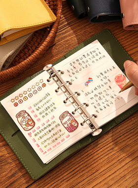 m5活页本绑带内芯外壳随身小口袋计划日程记事手帐本插画笔记本子