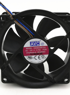 全新原装 AVC DS08025R12U P239 8025 12V 0.7A 8CM CPU散热风扇
