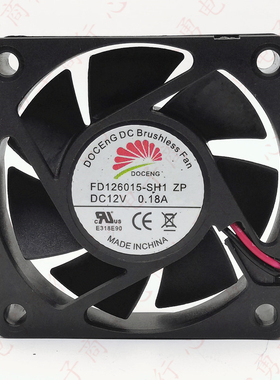 全新 DOCENG FD126015-SH1 ZP 6015 12V 6cm 0.18A 静音散热风扇