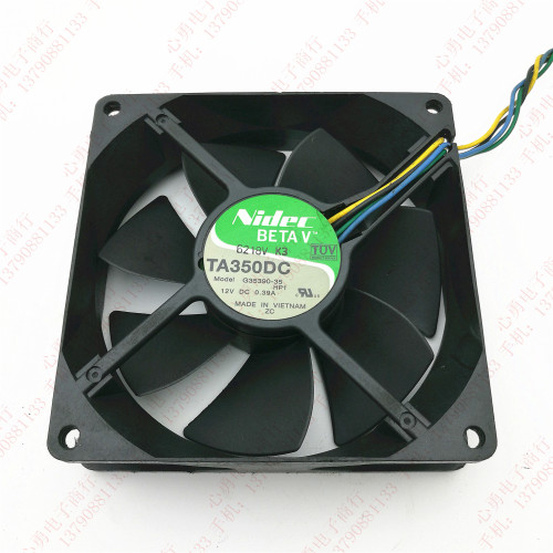 原装Nidec TA350DC G35390-35 12V 0.39A 9025 9cm 电源机热风扇