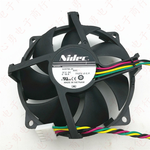 原装 Nidec A35756-35 12V 0.18A  4线PWM 电脑CPU静音散热风扇