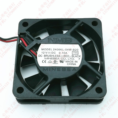 原装 NMB 2406KL-04W-B20 6015 12V 0.1A 6CM 设备电源  散热风扇