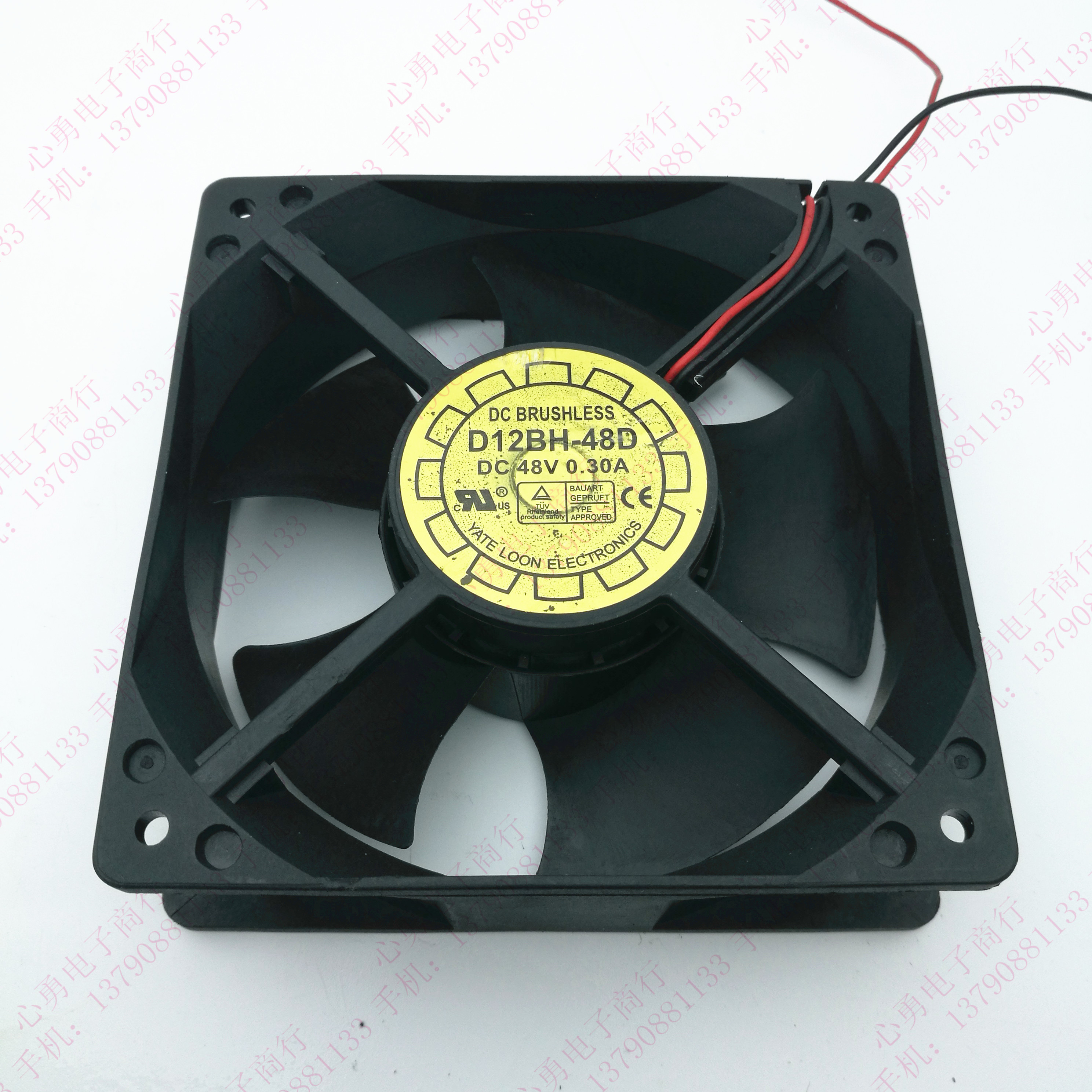 原装悦轮 D12BH-48D 48V 0.3A 12038 12CM 2线 设备电源散热风扇