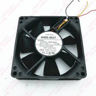 0.19A 变频器散热风扇 3108NL 3线 8cm 8020 24V B59 05W NMB 原装