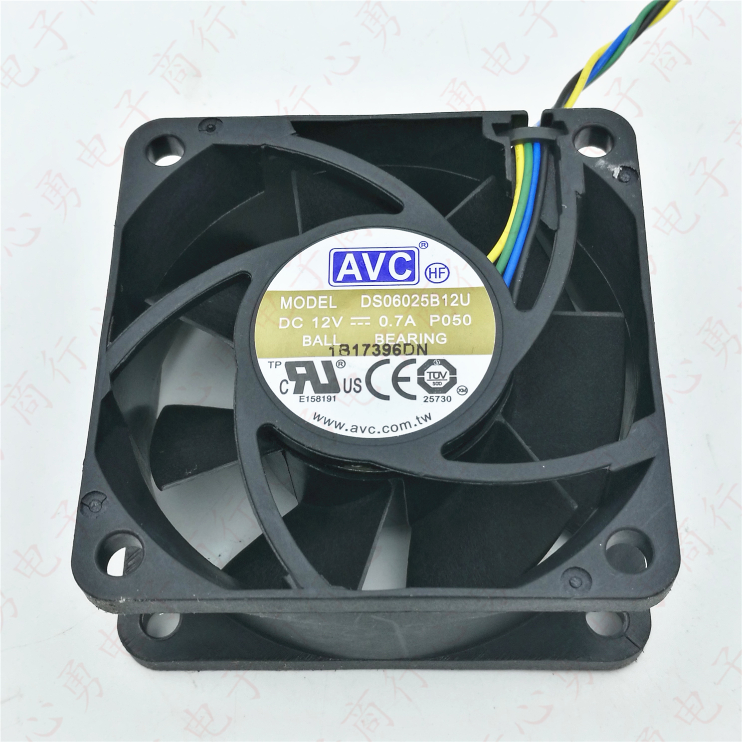 原装 AVC DS06025B12U 6025 12V 0.7A 6cm 4线 大风量散热风扇