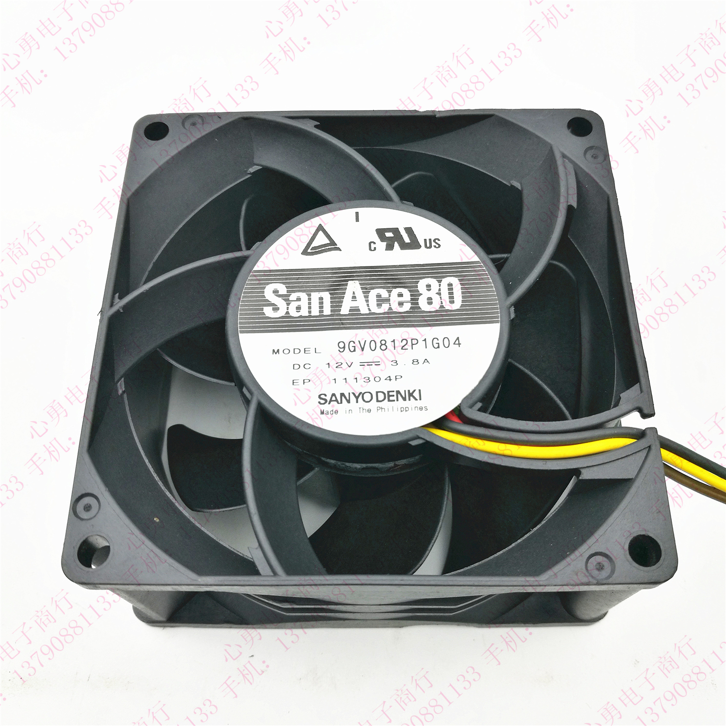 原装 三洋 9GV0812P1G04 12V 3.8A 8CM 8038 暴力 服务器散热风扇