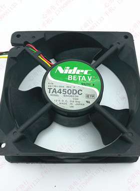 原装Nidec B34262-34 CQ4 12V 0.8A 12038 12CM 4线 设备散热风扇