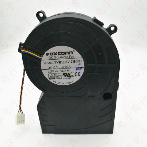 原装 FOXCONN PVB120G12H-P01 05 12V 0.75A 4线一体机散热风扇