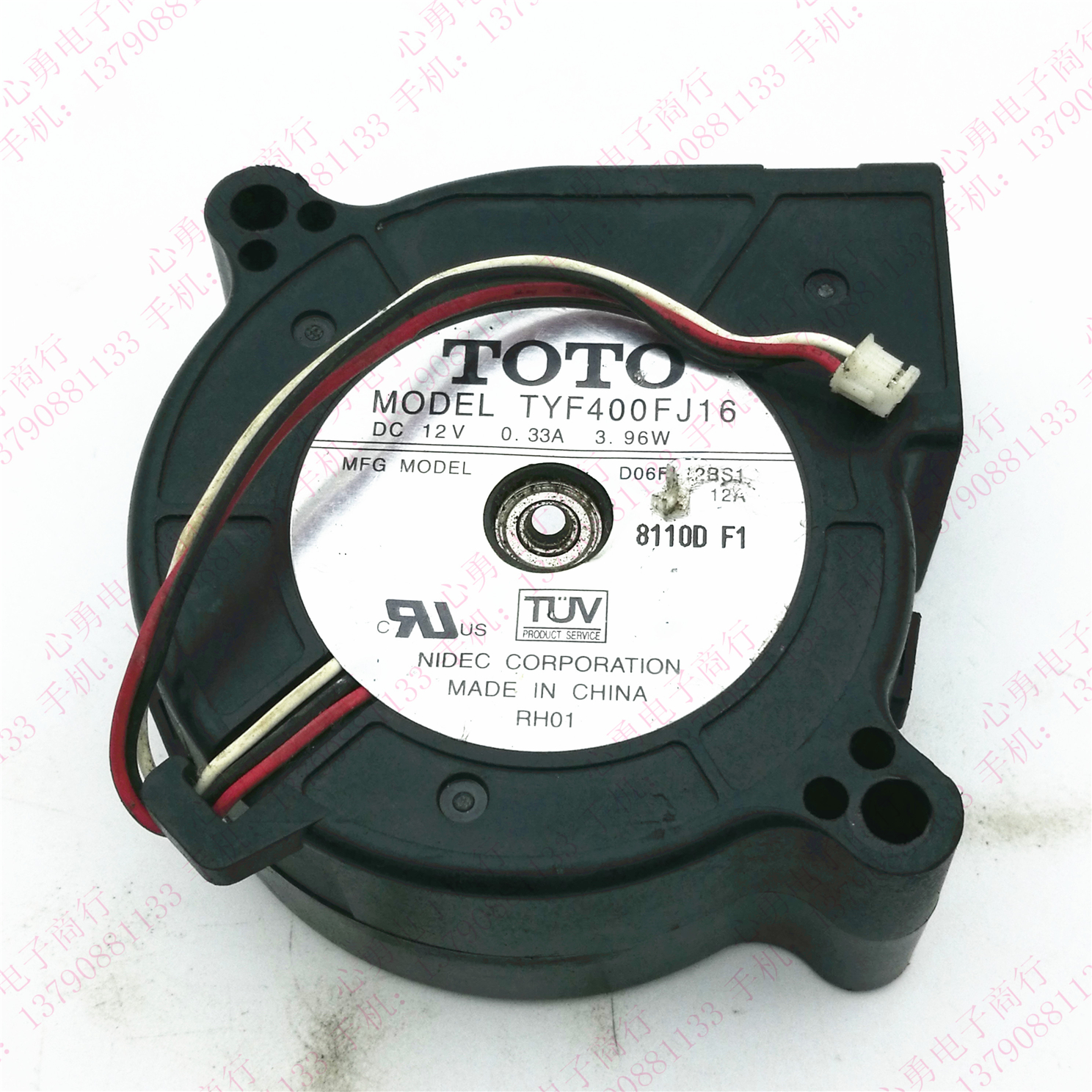 TOTO TYF400FJ16 D06F-12BS1 12A 12V 0.33A 6025 投影机风扇 3线