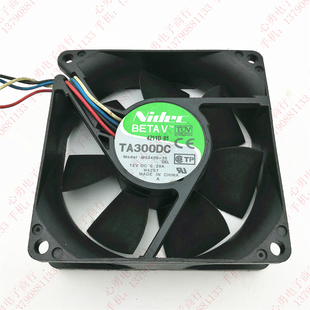 12V 4线 Nidec 电源机箱散热风扇 8025 M33406 8cm 原装 0.29A