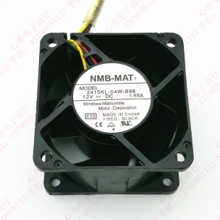 DC12V 1.65A PWM NMB 双滚珠暴力风扇 B86 6038 04W 原装 2415KL